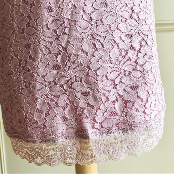 Victoria Secret Lilac Floral Lace Slip Night Dress - Picture 5 of 9